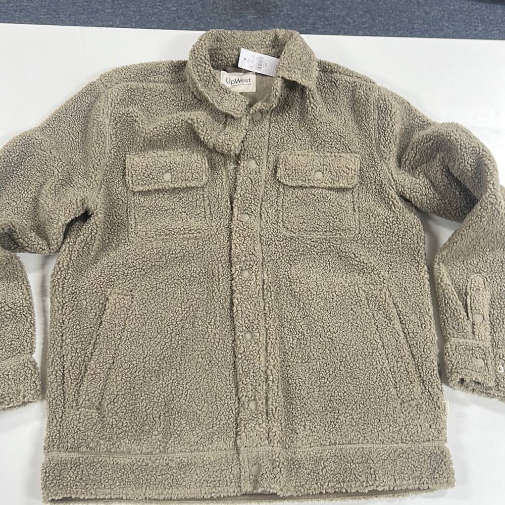 UpWest Brown Button Sherpa Coat NWT UW12 - Picture 5 of 7
